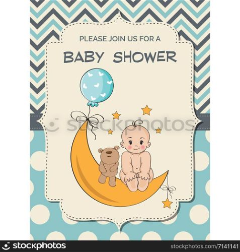 Beautiful baby boy shower card