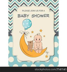Beautiful baby boy shower card