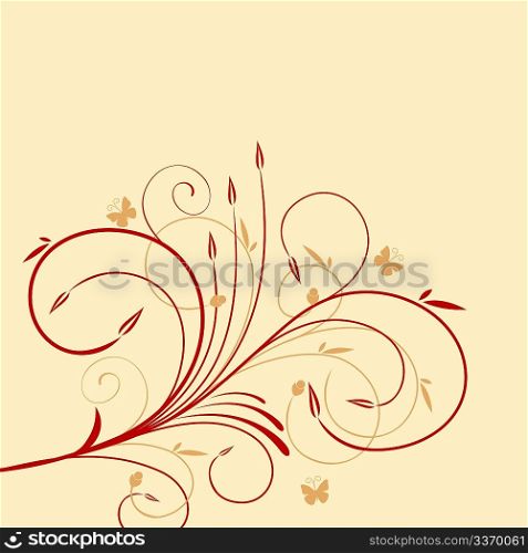 Beautiful background with flower for design. Vector