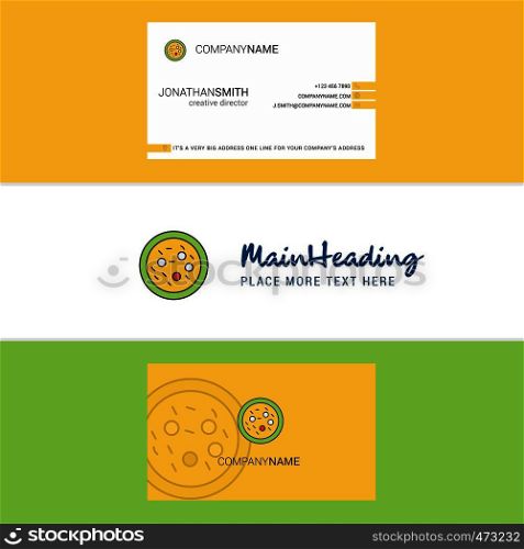 Beautiful Bacteria on plate Logo and business card. vertical Design Vector