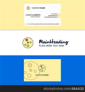Beautiful Bacteria plate Logo and business card. vertical Design Vector