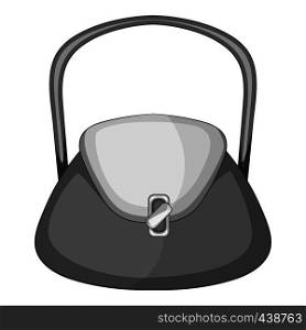 Beautiful bag icon in monochrome style isolated on white background vector illustration. Beautiful bag icon monochrome