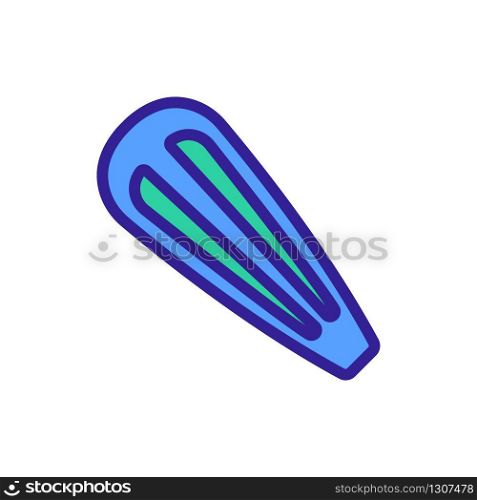 beautiful barrette for the hair icon vector. beautiful barrette for the hair sign. color isolated symbol illustration. beautiful barrette for the hair icon vector outline illustration