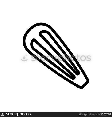 beautiful barrette for the hair icon vector. beautiful barrette for the hair sign. isolated contour symbol illustration. beautiful barrette for the hair icon vector outline illustration