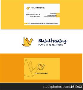 Beautiful Bird Logo and business card. vertical Design Vector