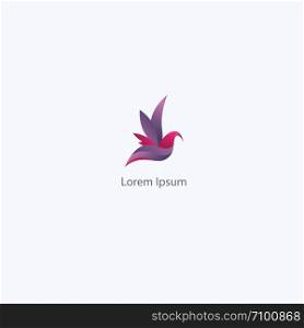 Beautiful bird vector logo design.