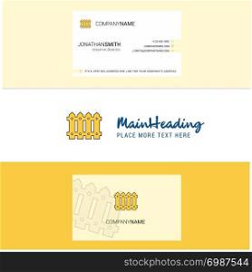 Beautiful Boundary Logo and business card. vertical Design Vector
