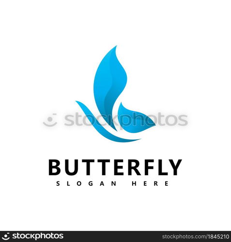 Beautiful butterfly brand logo icon vector