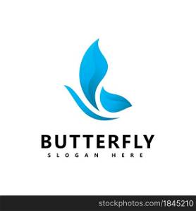 Beautiful butterfly brand logo icon vector