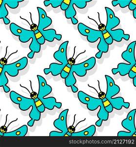 beautiful butterfly seamless textile print pattern
