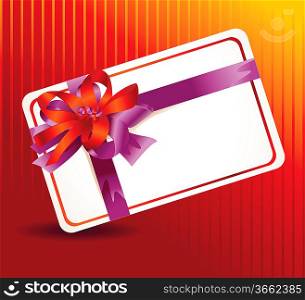 beautiful card with ribbons and copy space for text - vector illustration