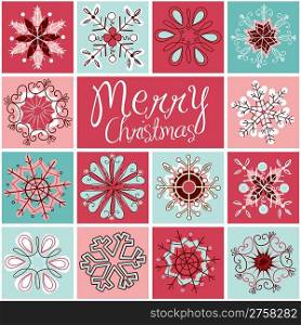 Beautiful Card with Snowflakes