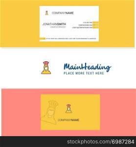 Beautiful Chef Logo and business card. vertical Design Vector