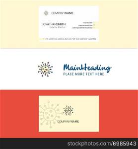 Beautiful Chemical bonding Logo and business card. vertical Design Vector