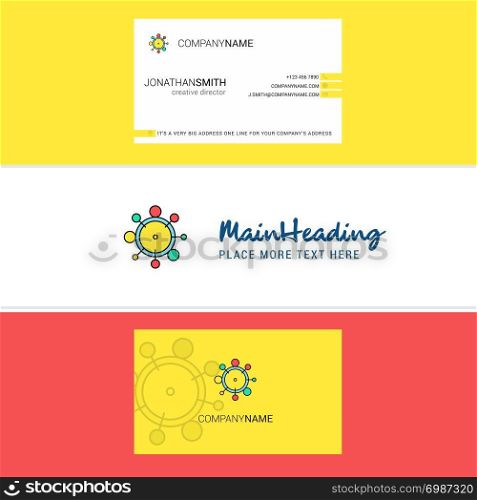 Beautiful Chemical bonding Logo and business card. vertical Design Vector