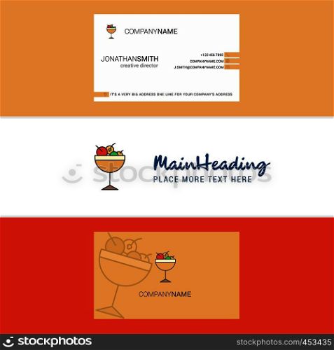 Beautiful Cherries Logo and business card. vertical Design Vector