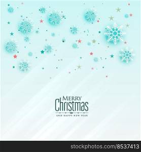 beautiful christmas snowflakes greeting card design