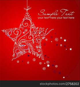 Beautiful Christmas Star illustration. Christmas Card