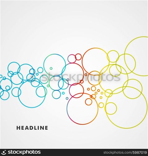 Beautiful colored circles on a light background.. Beautiful colored circles on a light background