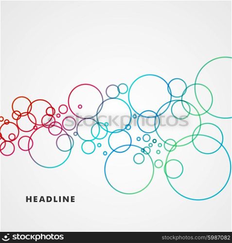 Beautiful colored circles on a light background.. Beautiful colored circles on a light background