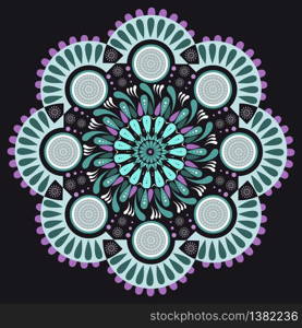 Beautiful colorful vector mandala creative graphic design .