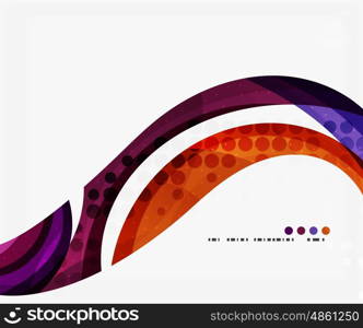 Beautiful colorful wave template. Vector abstract background for workflow layout, diagram, number options or web design