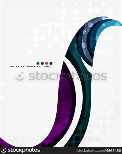 Beautiful colorful wave template. Vector abstract background for workflow layout, diagram, number options or web design