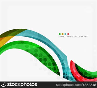 Beautiful colorful wave template. Vector abstract background for workflow layout, diagram, number options or web design