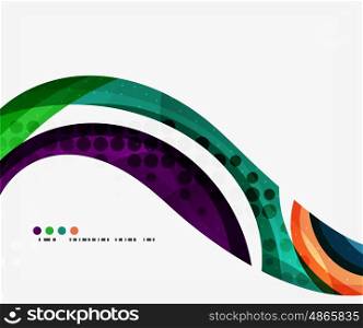 Beautiful colorful wave template. Vector abstract background for workflow layout, diagram, number options or web design