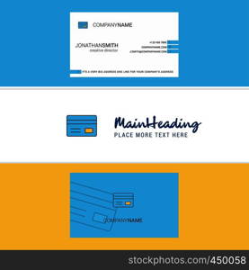 Beautiful Credit card Logo and business card. vertical Design Vector