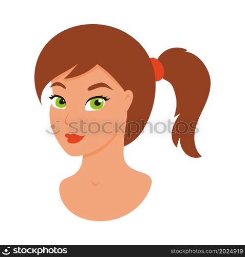 Beautiful cute fashionable girl.. Beautiful cute fashionable girl. Vector illustration isolated on white background.