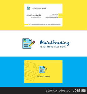 Beautiful CV Logo and business card. vertical Design Vector