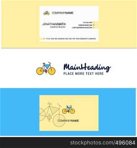 Beautiful Cycle Logo and business card. vertical Design Vector