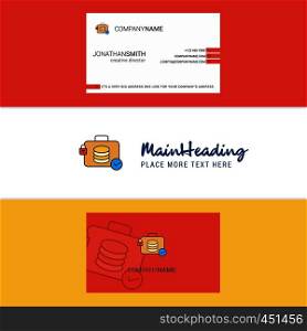 Beautiful Database briefcase Logo and business card. vertical Design Vector