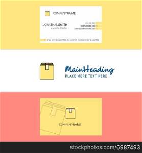 Beautiful Database Logo and business card. vertical Design Vector