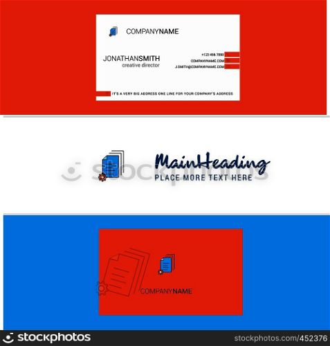 Beautiful Document setting Logo and business card. vertical Design Vector