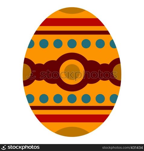 Beautiful easter egg icon flat isolated on white background vector illustration. Beautiful easter egg icon isolated