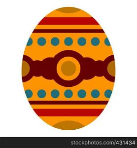 Beautiful easter egg icon flat isolated on white background vector illustration. Beautiful easter egg icon isolated