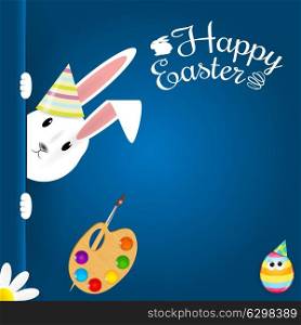Beautiful Easter Hare on blue background. Vector Illustration EPS10. Beautiful Easter Hare on blue background. Vector Illustration