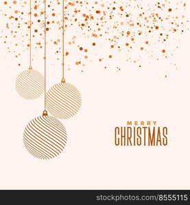 beautiful elegant merry christmas festival greeting design