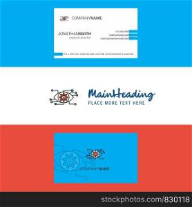Beautiful Eye setting Logo and business card. vertical Design Vector