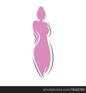 Beautiful fashion woman Logo designs template.