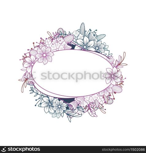 Beautiful Feminine Flower Florist Wedding Frame Ornament