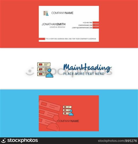 Beautiful Files Logo and business card. vertical Design Vector