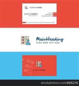 Beautiful Files Logo and business card. vertical Design Vector