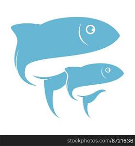 Beautiful fish logo icon illustration