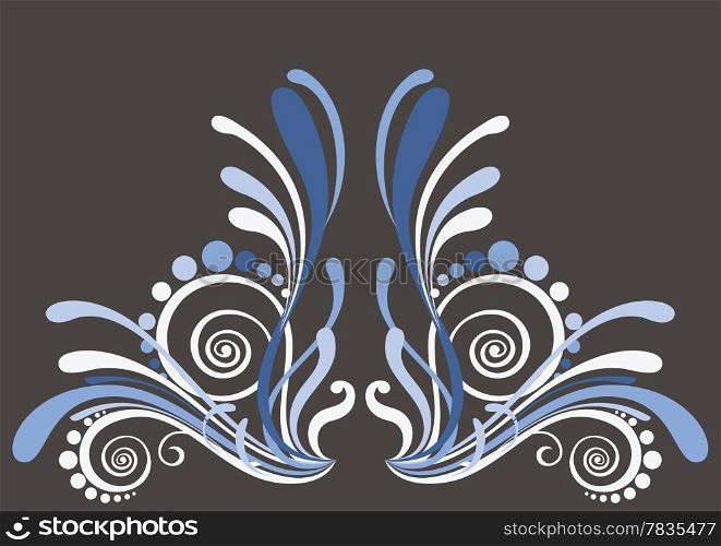 Beautiful floral abstract background in soft blue, white and deep grey Great for textures and backgrounds for your projects!