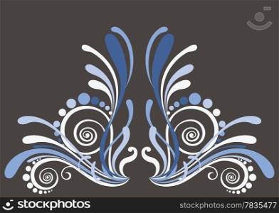 Beautiful floral abstract background in soft blue, white and deep grey Great for textures and backgrounds for your projects!