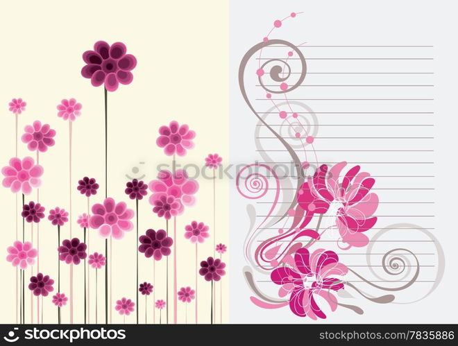 Beautiful floral abstract background in soft pink, purple and white Great for textures and backgrounds for your projects!