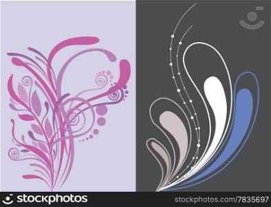 Beautiful floral abstract background in soft purple, blue and white Great for textures and backgrounds for your projects!